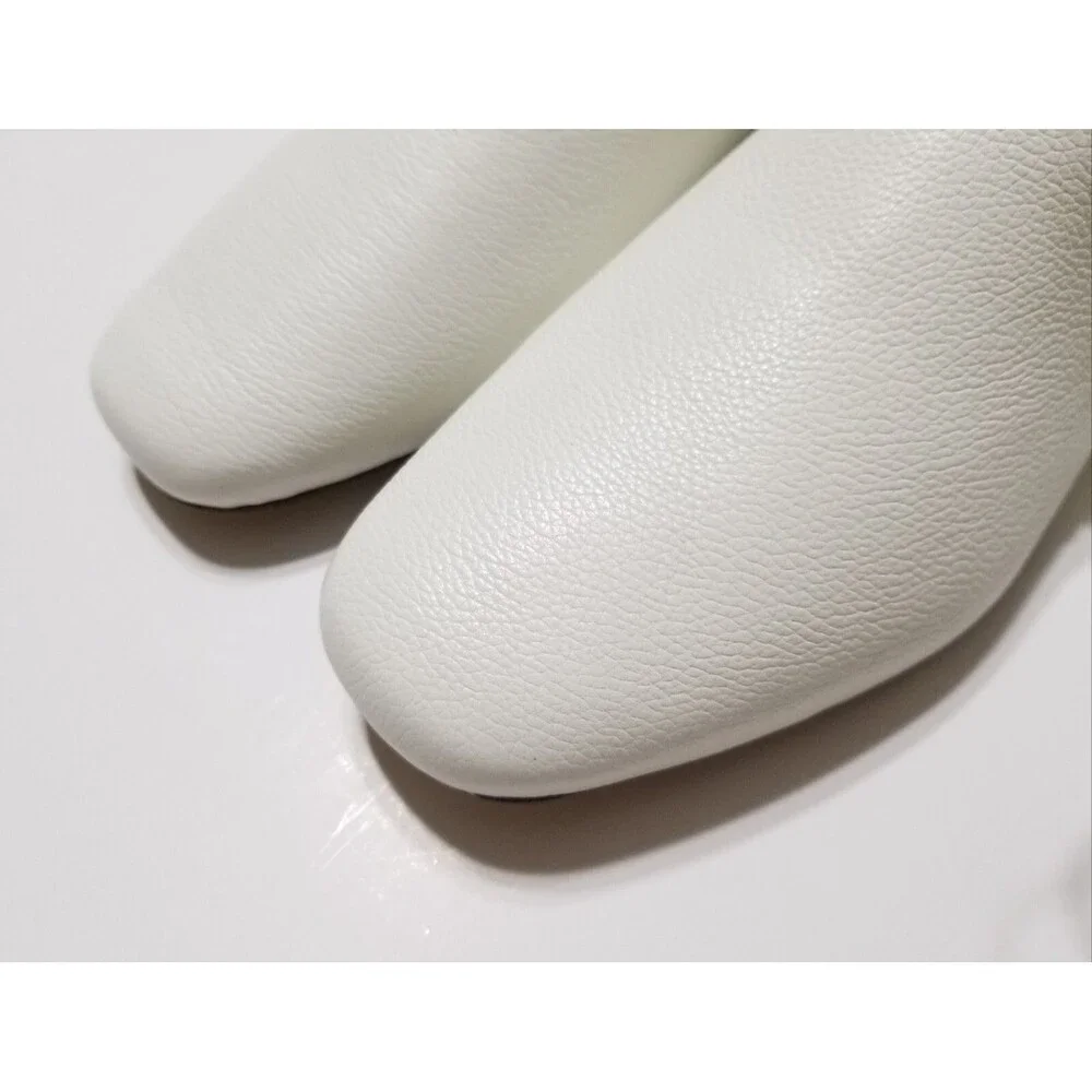 NIB Vince Bray White Leather Flat Loafer Smoking Slipper Size 6.5, 8, 8.5 $295